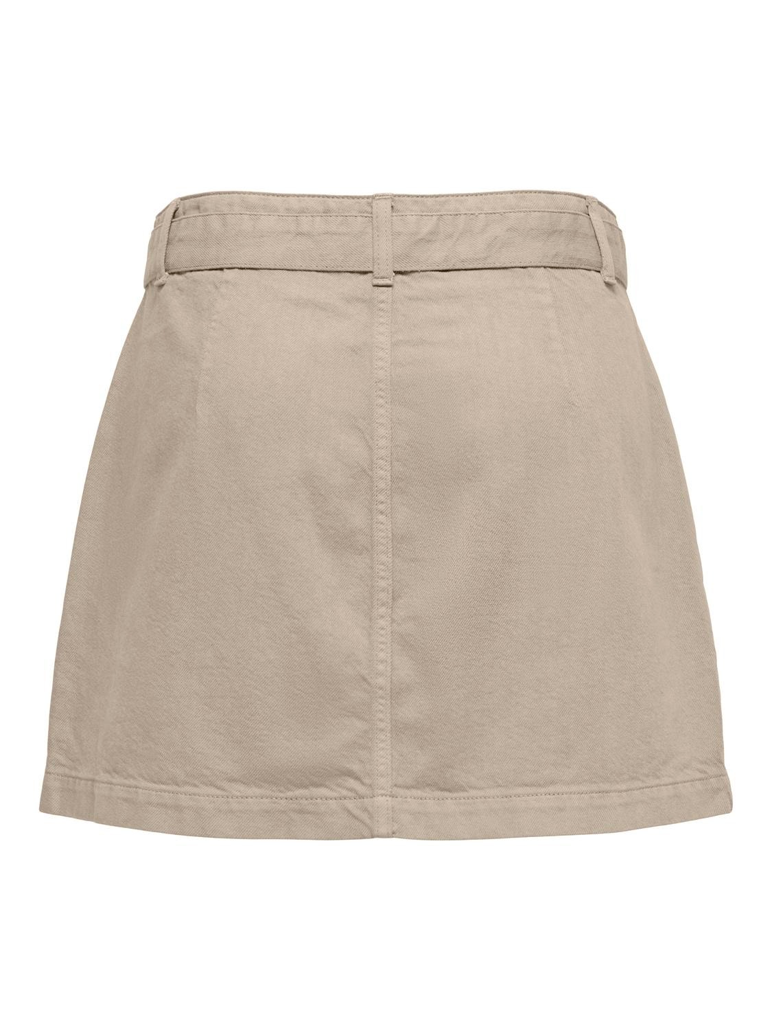 ONLY Falda corta Cintura alta -Plaza Taupe - 15322861