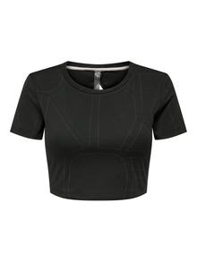 ONLY Slim Fit O-hals T-skjorte -Black - 15322894