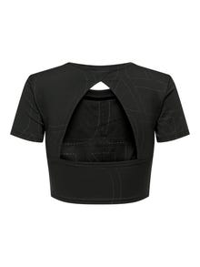 ONLY Slim fit O-hals T-shirts -Black - 15322894