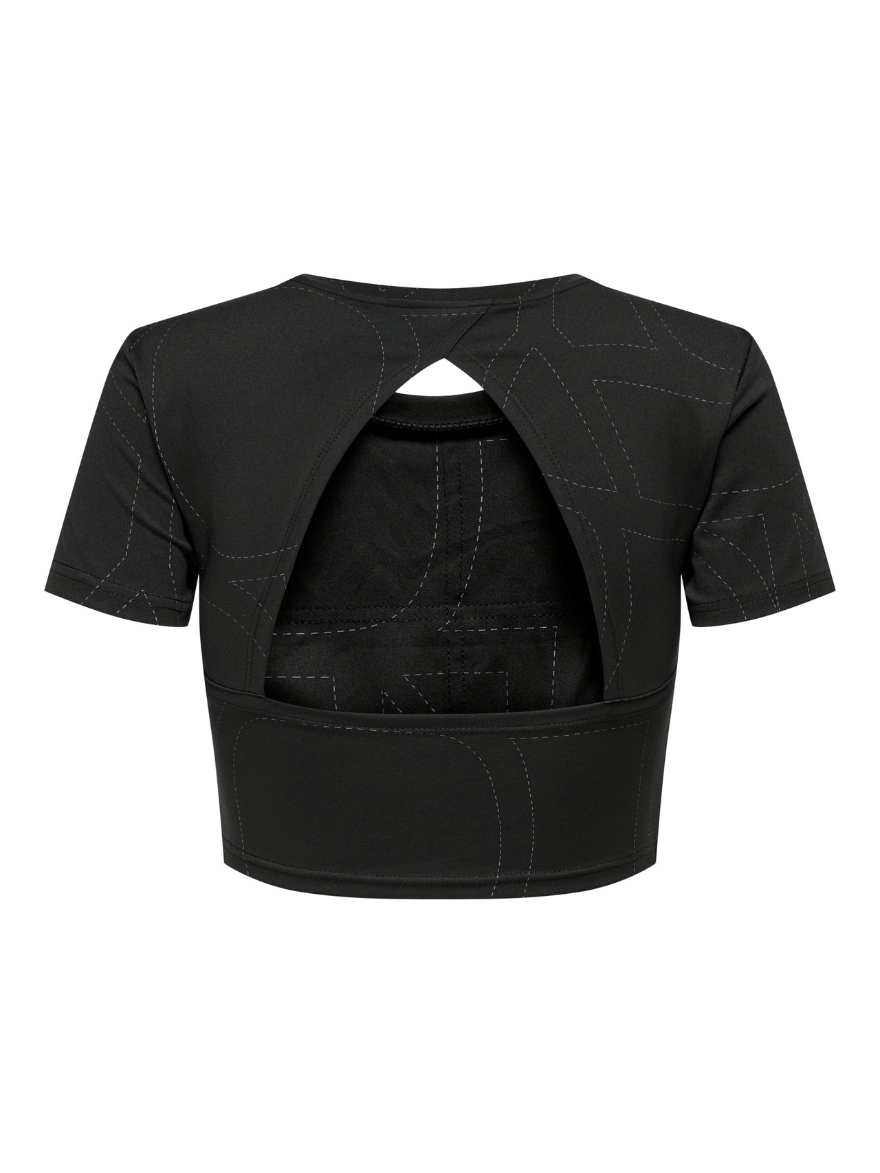 ONLY T-shirt Slim Fit Paricollo -Black - 15322894