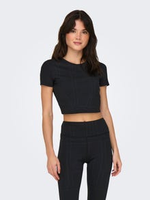 ONLY Slim Fit O-ringning T-shirt -Black - 15322894
