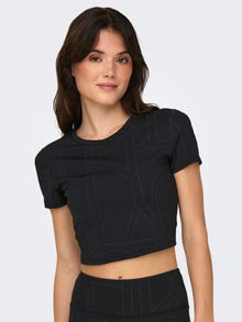 ONLY Slim Fit O-ringning T-shirt -Black - 15322894