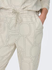 ONLY Pantalons Regular Fit Taille haute Poignets ou bas élastiqués -Pumice Stone - 15322895