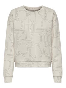 ONLY Printed sweatshirt -Pumice Stone - 15322896