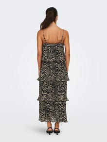 ONLY Relaxed fit Split hals Lange jurk -Black - 15322912