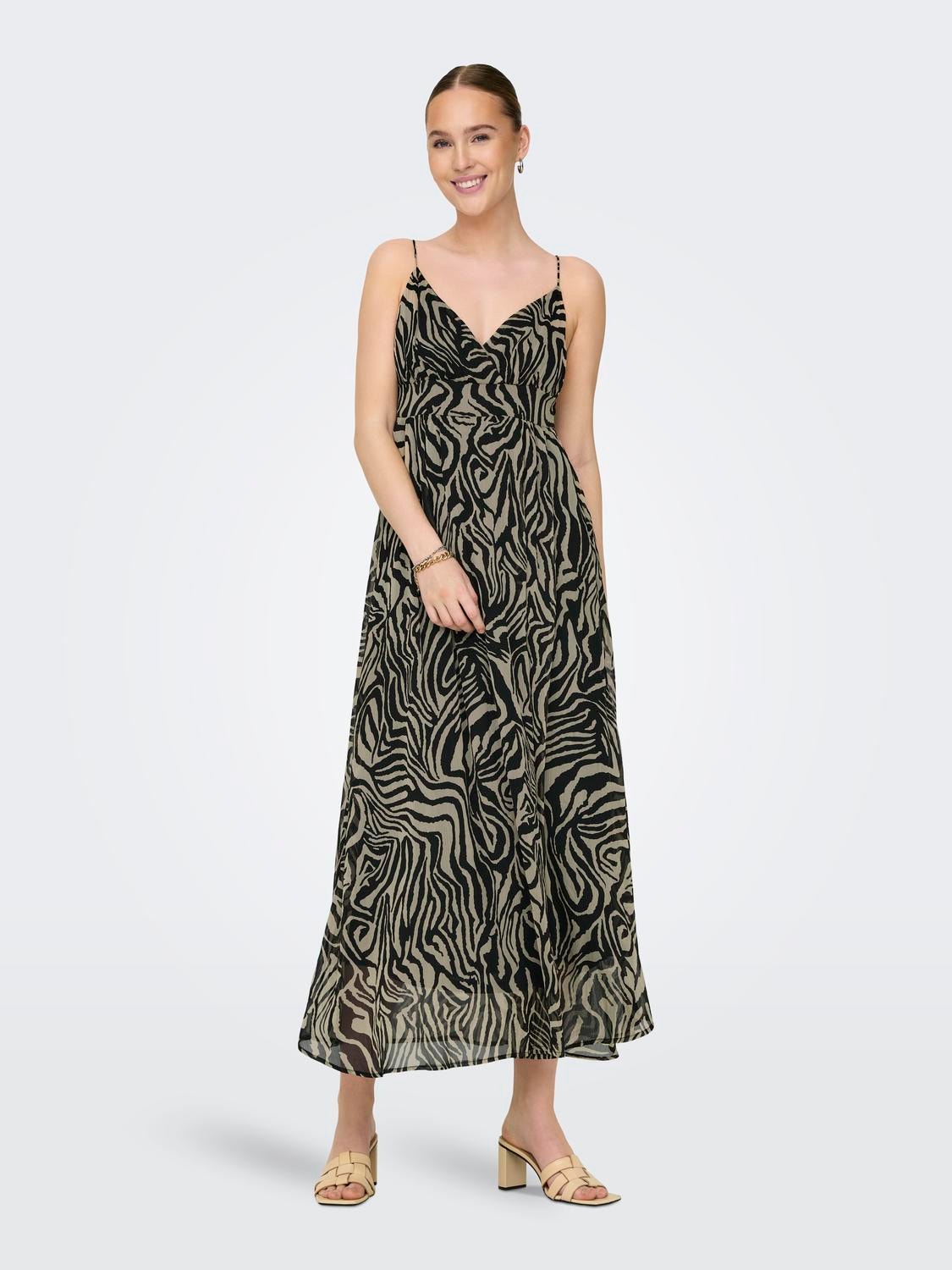 ONLY Maxi v-hals kjole  -Black - 15322917