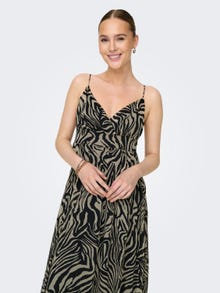 ONLY Robe midi Regular Fit Col en V -Black - 15322917