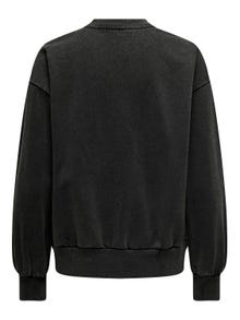 ONLY Sweat-shirt Regular Fit Col rond Épaules tombantes -Black - 15323076
