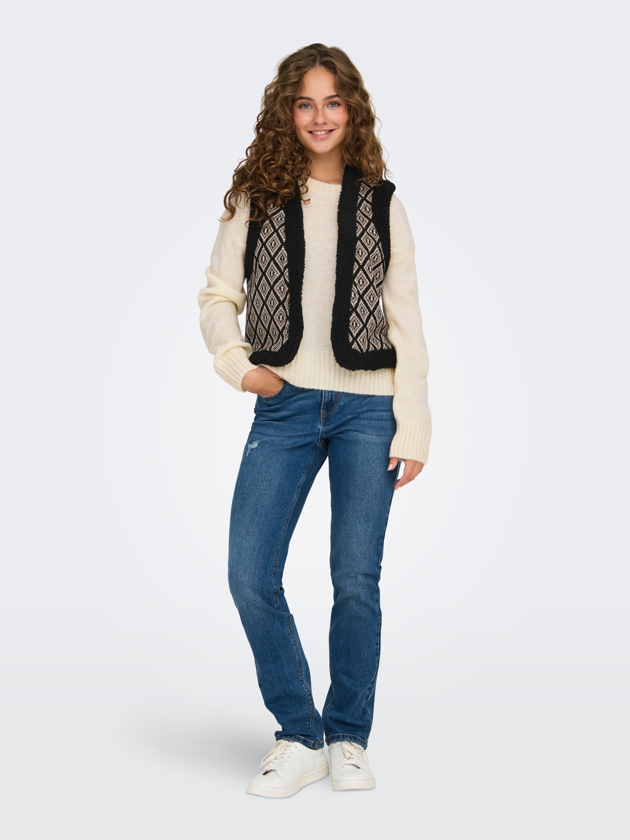 ONLY ONLJESSIE Trench waistcoat -Black - 15323165