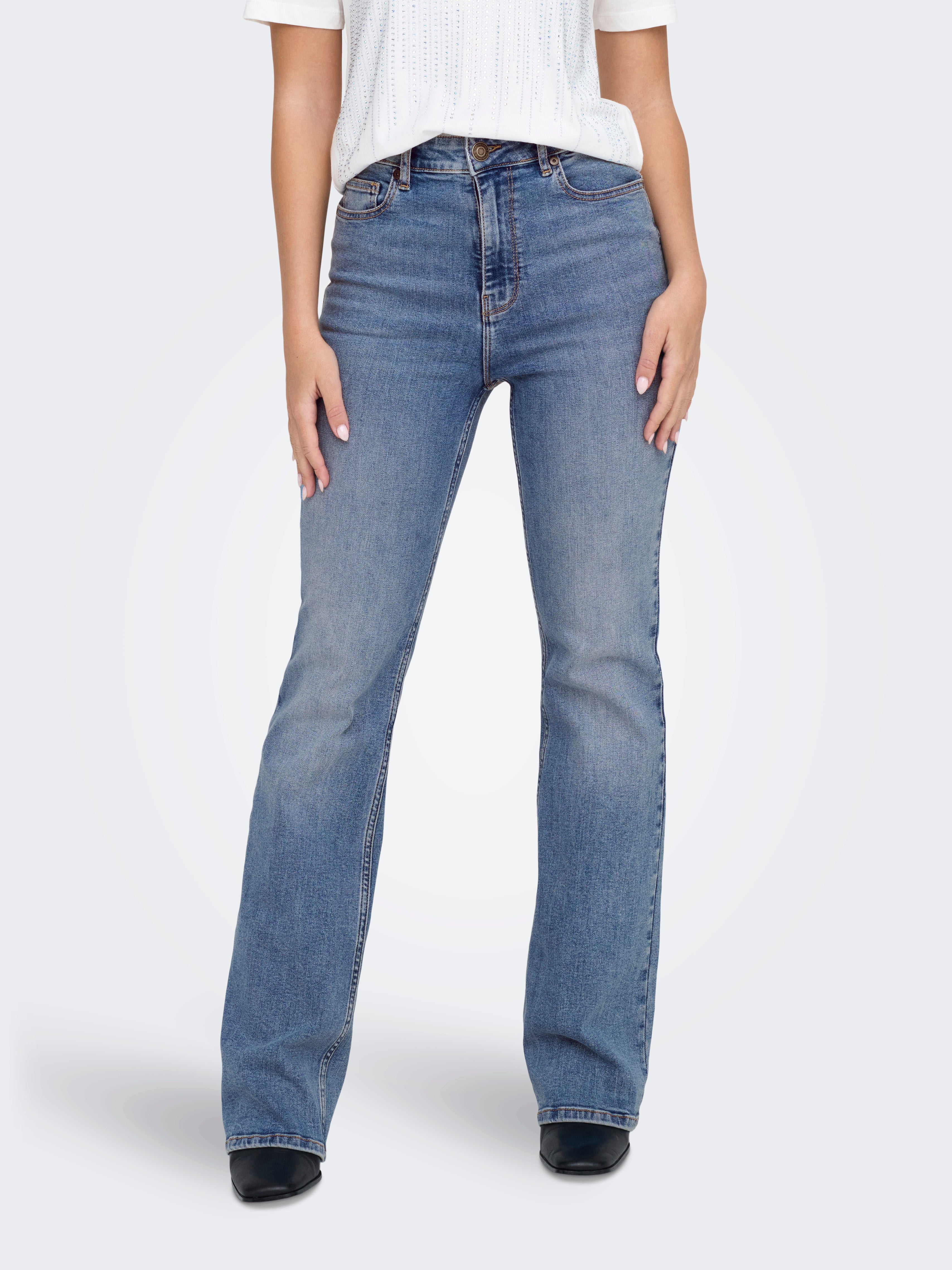 Onlluna Hohe Taille Ausgestellt Jeans