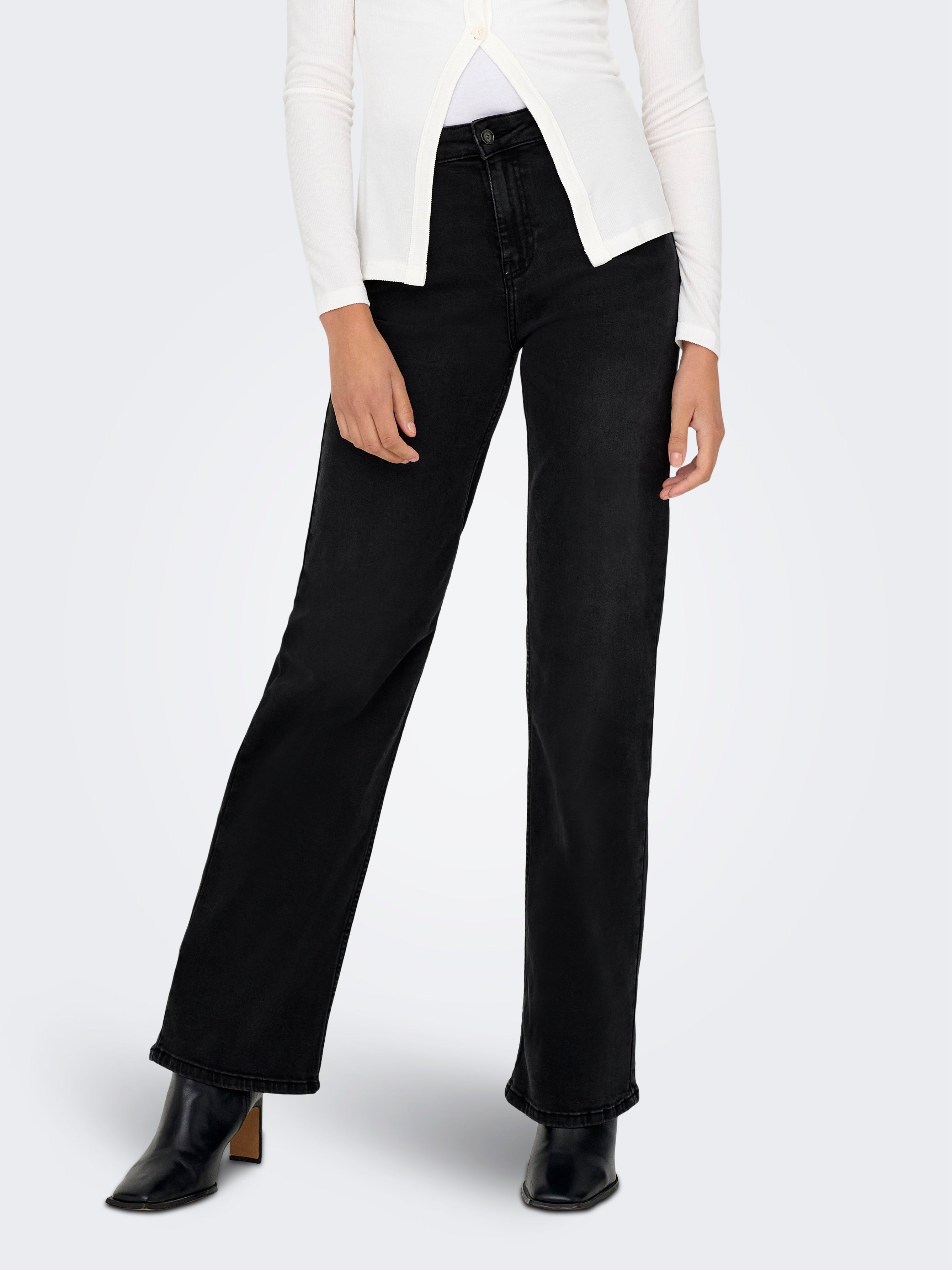 Thumbnail - Onlluna Hohe Taille Weiter Beinschnitt Jeans