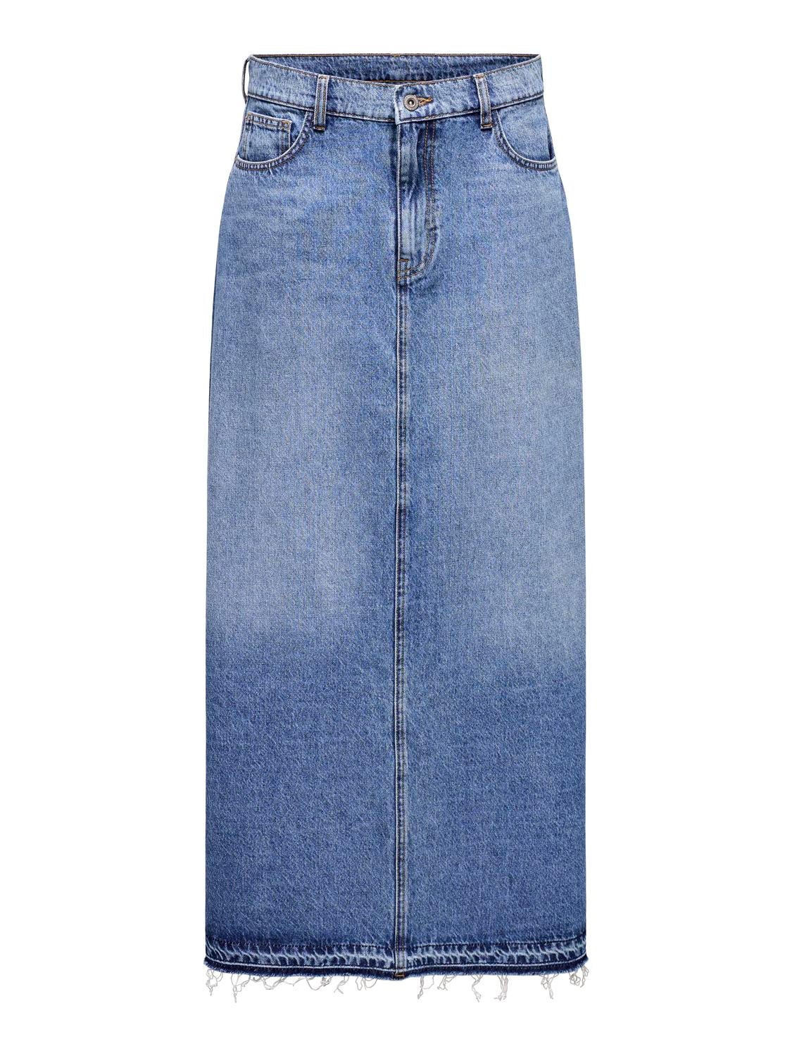ONLY Long skirt -Medium Blue Denim - 15323243