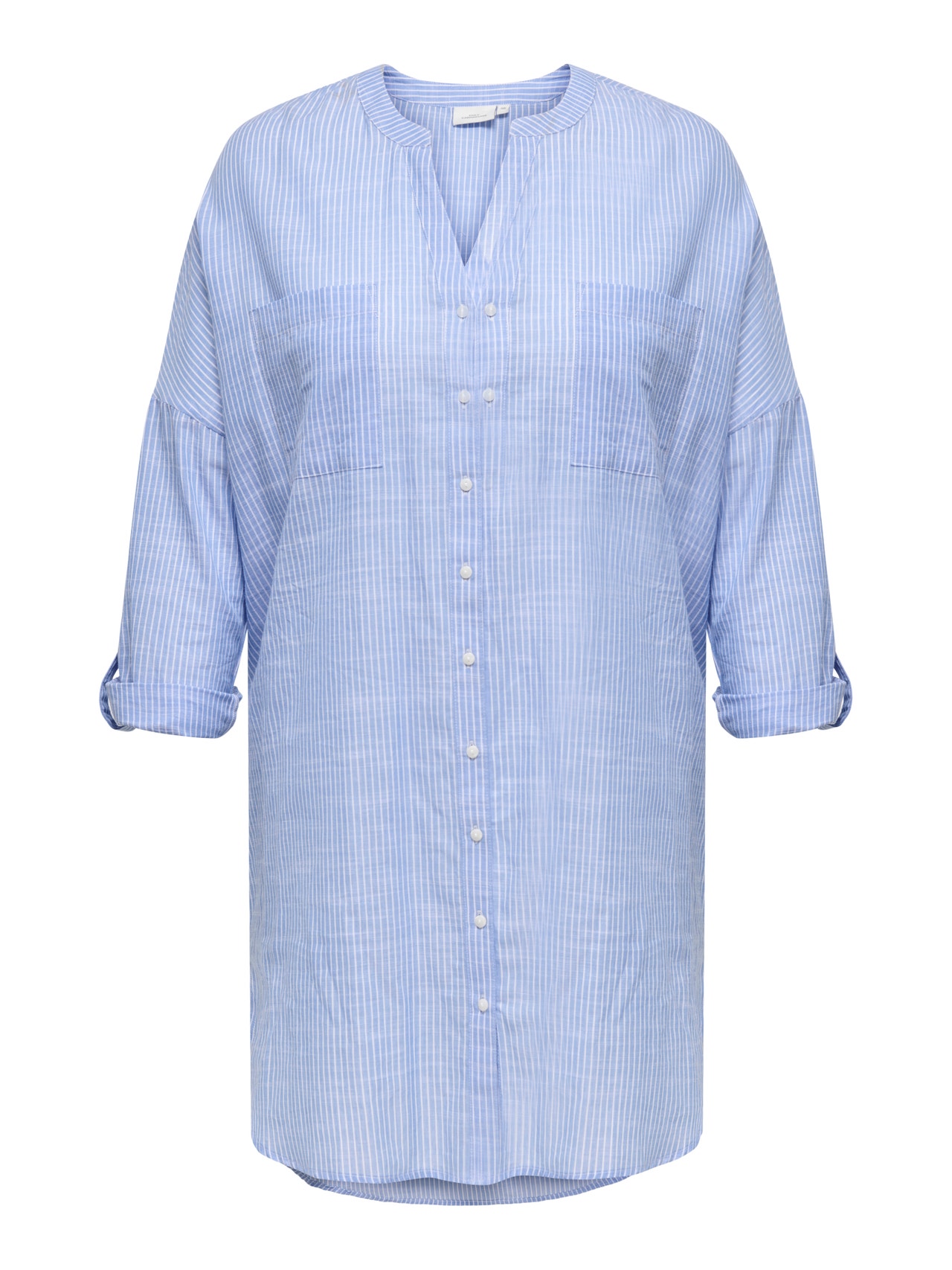 ONLY Oversized fit Button down-kraag Curve Manchetten met knoop Omgevouwen mouwen Overhemd -Provence - 15323256