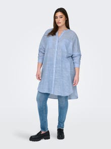 ONLY Oversized fit Button down-kraag Curve Manchetten met knoop Omgevouwen mouwen Overhemd -Provence - 15323256