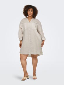 ONLY Curvy lang skjorte -Pure Cashmere - 15323256