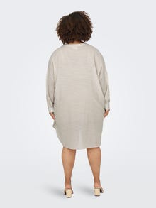ONLY Oversized fit Button down-kraag Curve Manchetten met knoop Omgevouwen mouwen Overhemd -Pure Cashmere - 15323256