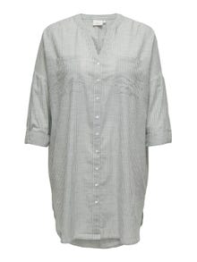 ONLY Oversized fit Button down-kraag Curve Manchetten met knoop Omgevouwen mouwen Overhemd -Hedge Green - 15323256