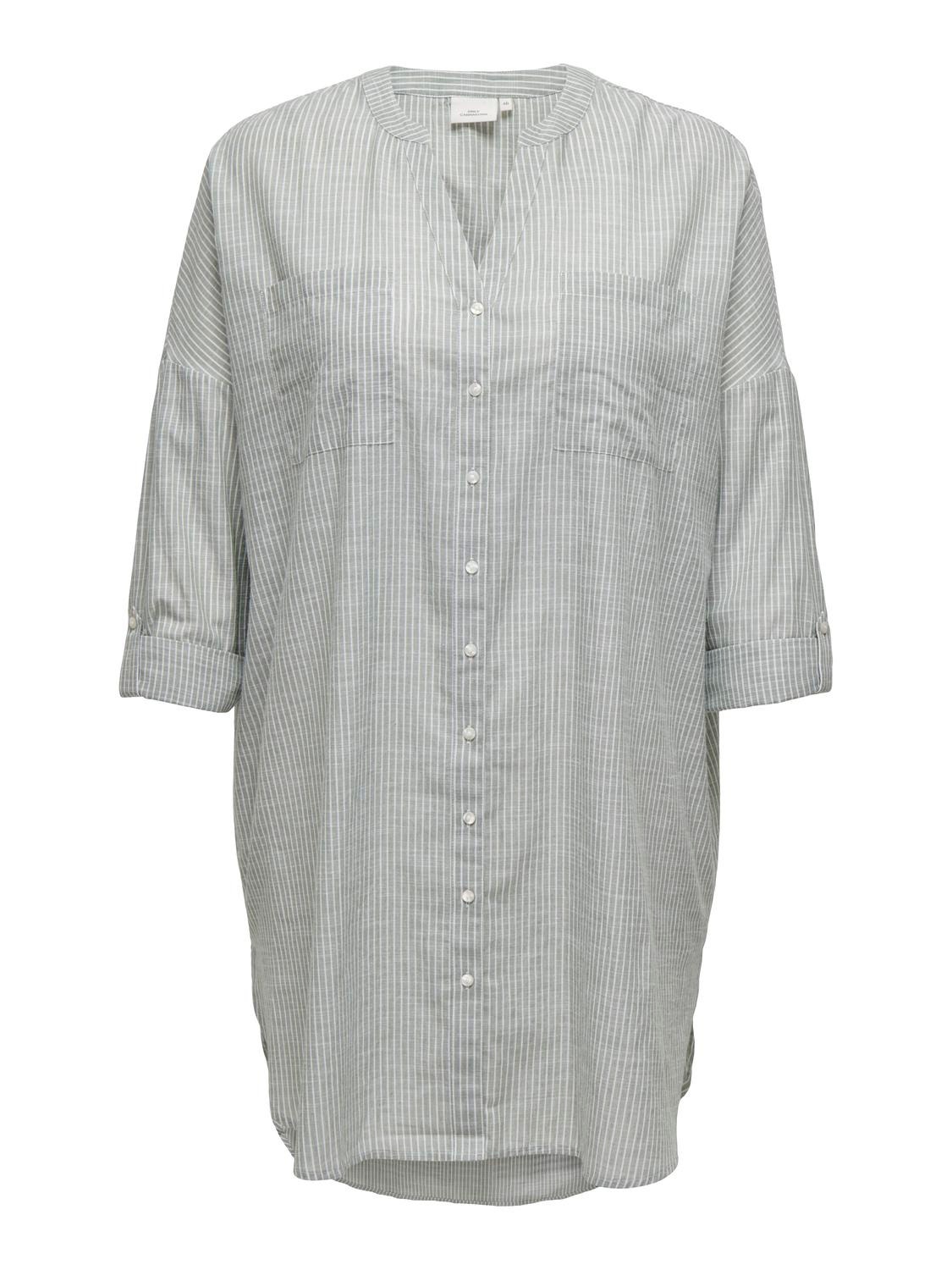 ONLY Oversize Fit Button-down collar Curve Buttoned cuffs Sleeves with fold-up Shirt -Hedge Green - 15323256