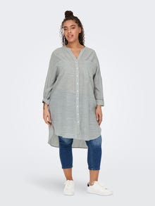 ONLY Oversize Fit Button-down collar Curve Buttoned cuffs Sleeves with fold-up Shirt -Hedge Green - 15323256