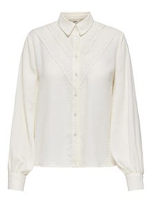 ONLY Shirt with lace -Cloud Dancer - 15323271