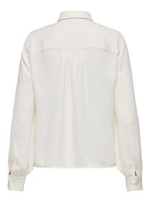 ONLY Normal passform Skjortkrage Manschetter med knappar Ballongärmar Skjorta -Cloud Dancer - 15323271