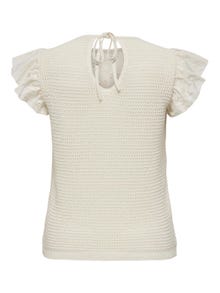 ONLY Knit Fit Rundhals Plus Pullover -Ecru - 15323283