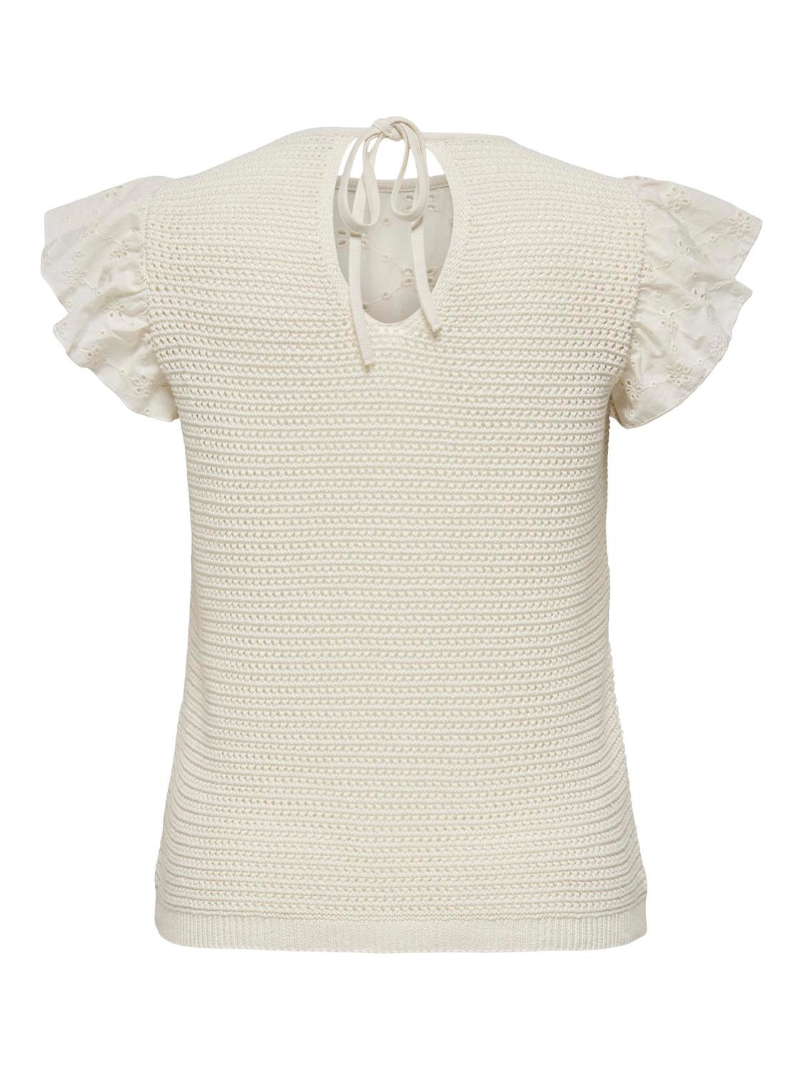ONLY Knit Fit Rundhals Plus Pullover -Ecru - 15323283