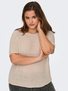 ONLY Regular Fit Round Neck Curve Pullover -Pumice Stone - 15323295