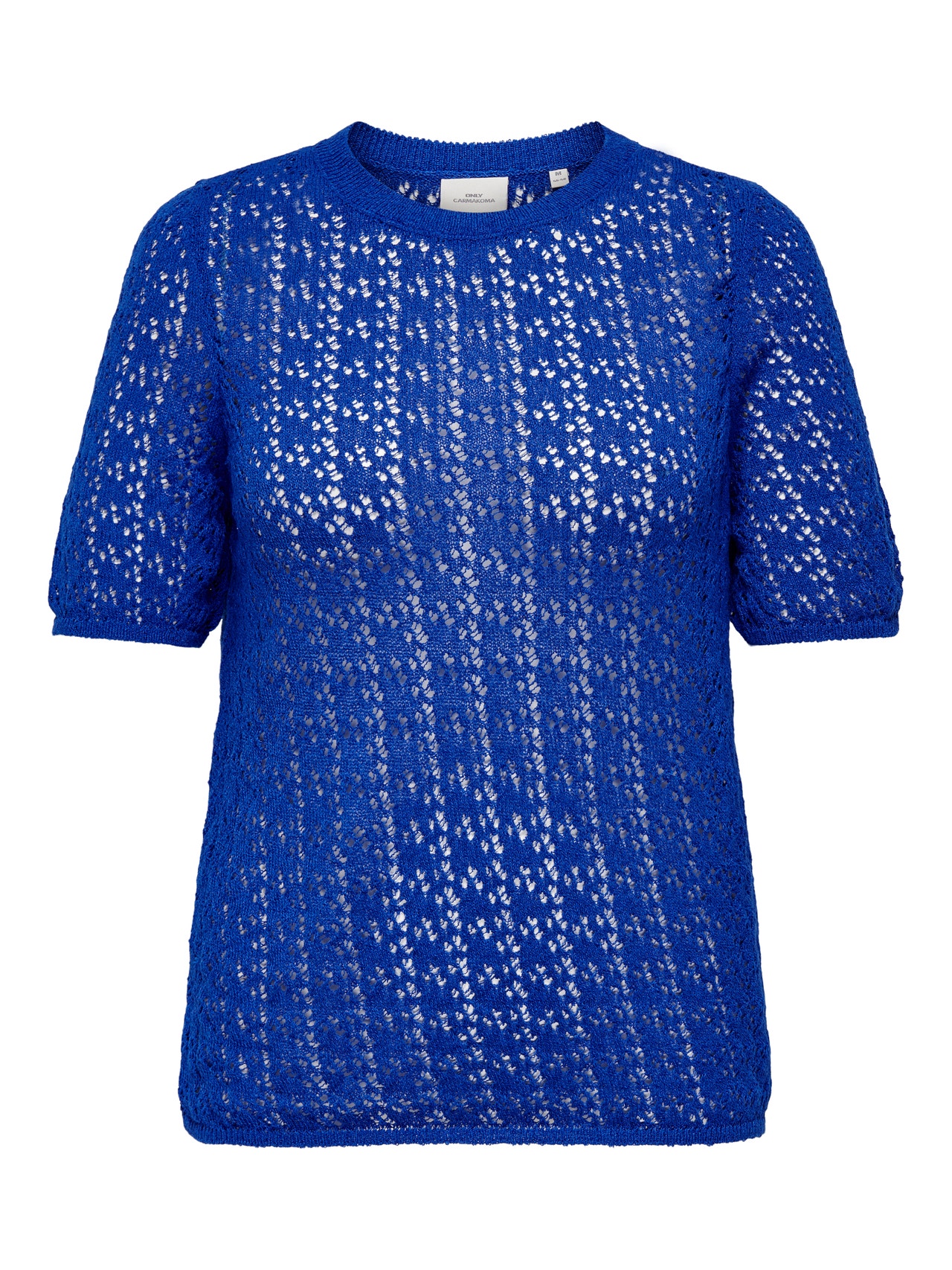 ONLY Curvy o-neck knitted top -Dazzling Blue - 15323298