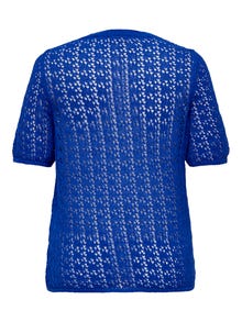 ONLY Knit Fit Rundhals Plus Pullover -Dazzling Blue - 15323298