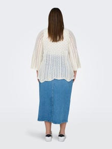 ONLY Regular Fit Round Neck Plus Pullover -Cloud Dancer - 15323302