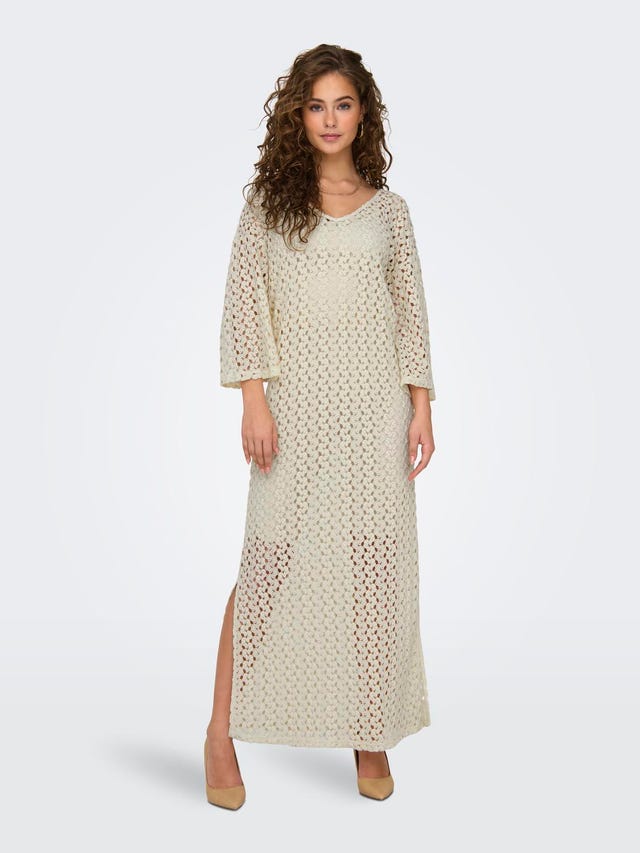 ONLY Maxi v-neck lace dress - 15323312