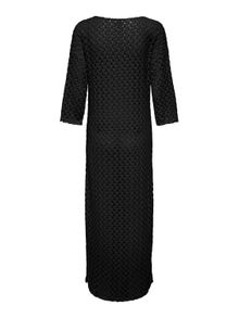 ONLY Regular Fit V-hals Boksermer Lang kjole -Black - 15323312