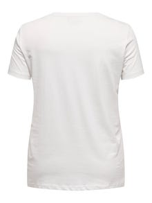 ONLY Curvy t-shirt med print -Cloud Dancer - 15323313