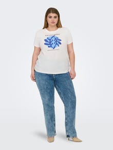 ONLY Camisetas Corte regular Cuello redondo -Cloud Dancer - 15323313