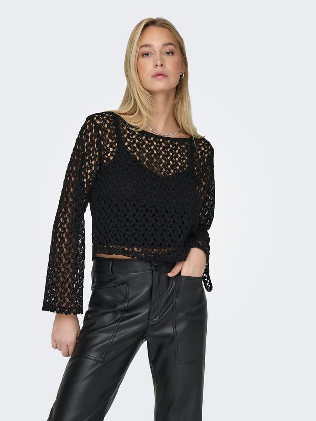 ONLY Cropped mønstret top - 15323314