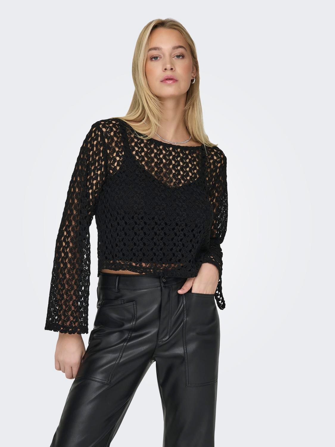 ONLY Tops Regular Fit Col rond -Black - 15323314