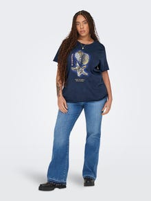 ONLY Curvy printed t-shirt -Naval Academy - 15323317
