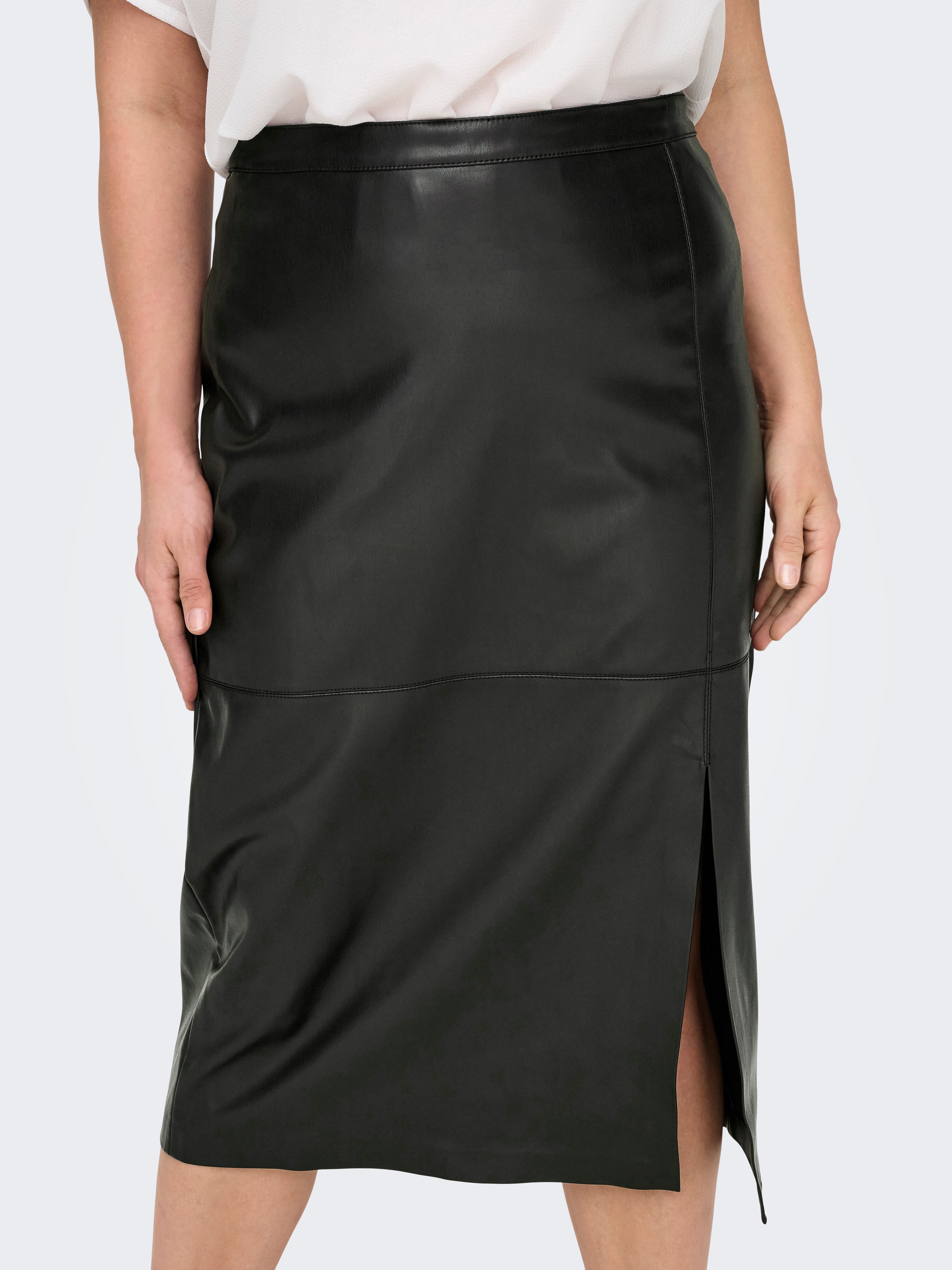 CARNEWOLINE Faux leather skirt Black ONLY