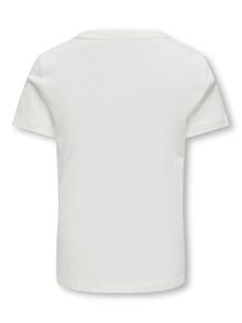 ONLY T-shirts Regular Fit Col rond -Cloud Dancer - 15323354