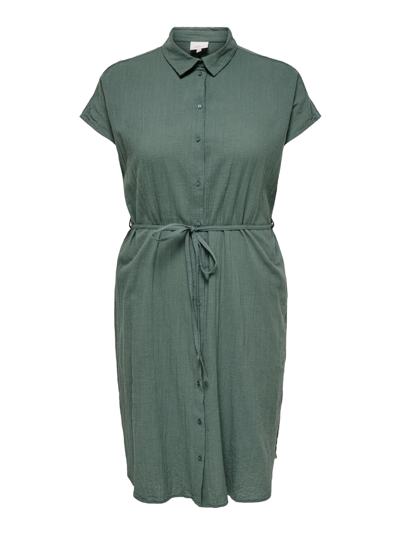 ONLY Robe midi Regular Fit Col chemise Curve -Balsam Green - 15323370