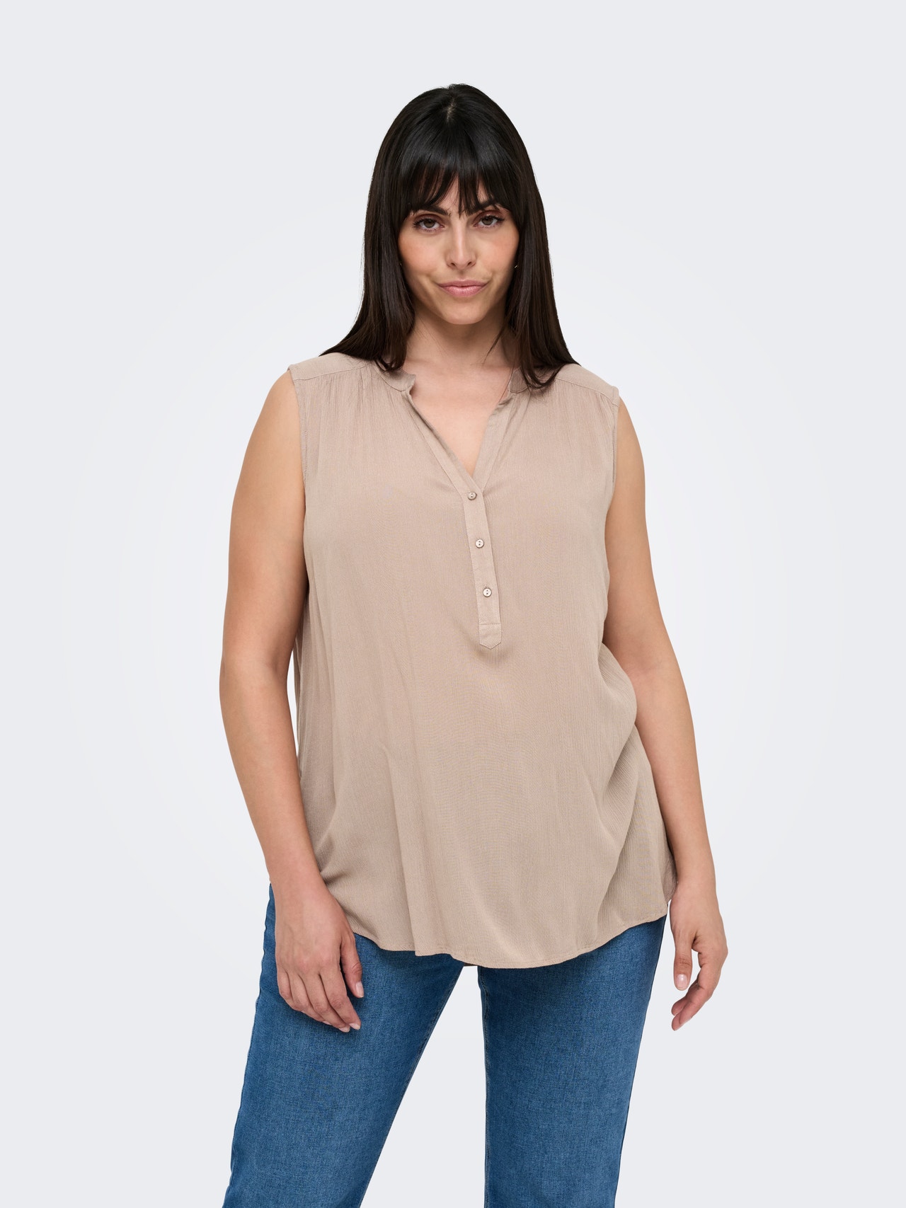 ONLY Tavapärane lõige V-kaelus Vormikas Särgik -Mocha Meringue - 15323372