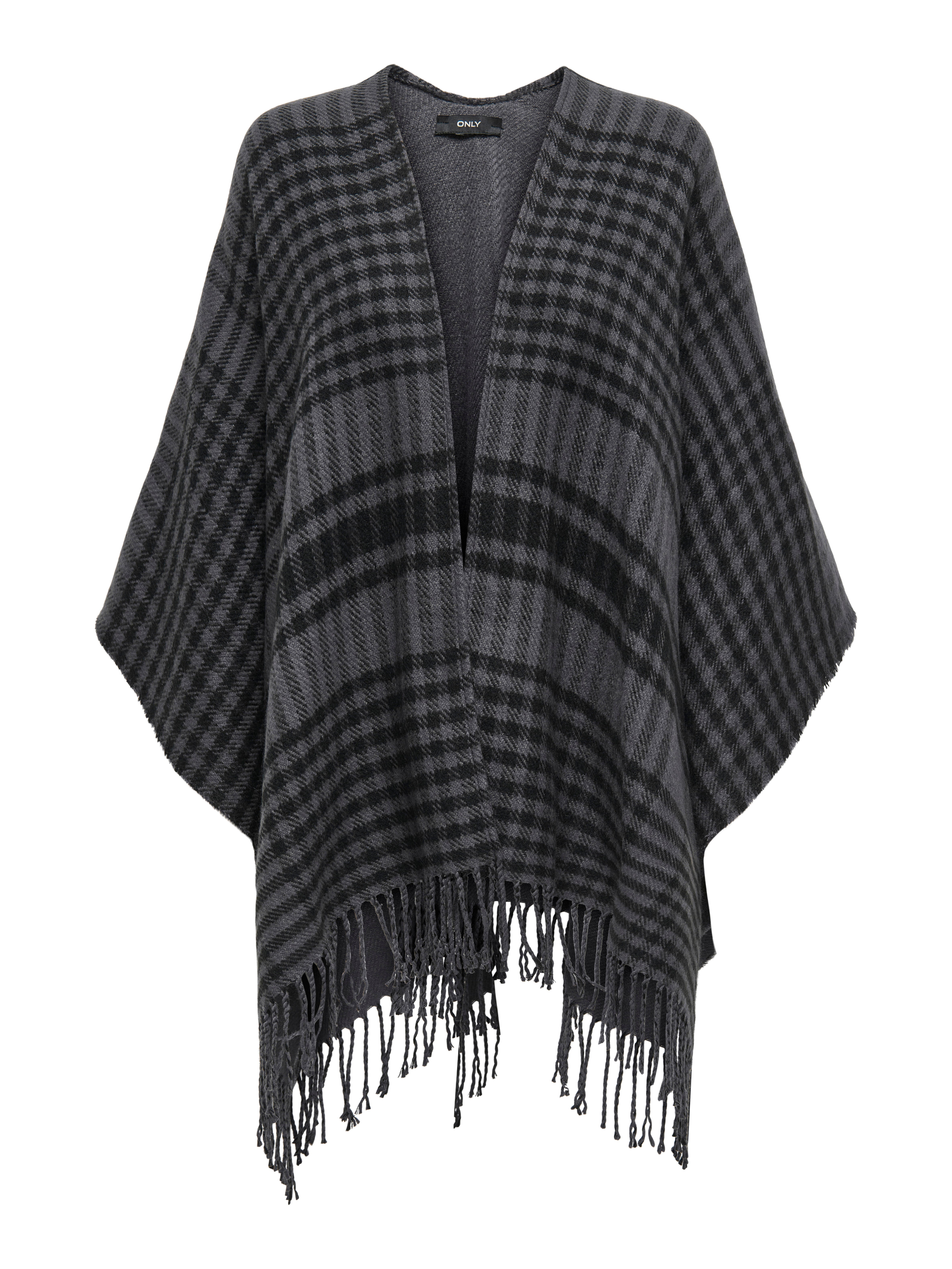 IORE イオレPONCHO COAT / CHARCOAL GRAY Płaszcz damski z odpinanym kapturem