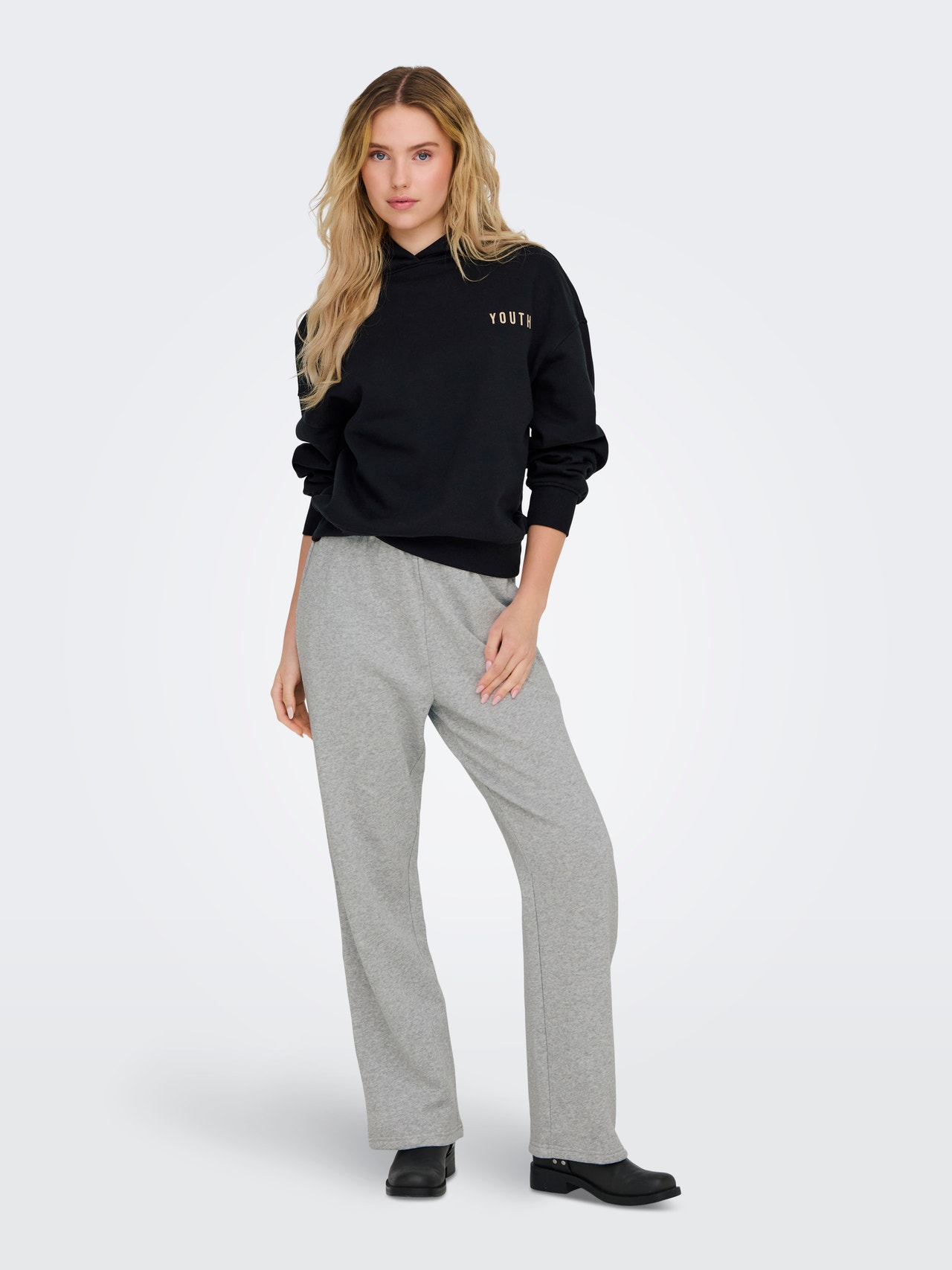 ONLY ONLSWEAT Regular Fit Tepláky -Light Grey Melange - 15323523