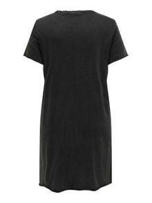 ONLY Curvy kort kjole med print -Black - 15323526