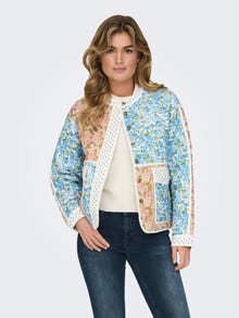 ONLY Quilted patch work jacket -Cloud Dancer - 15323550