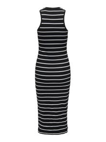 ONLY Striped midi dress -Black - 15323632
