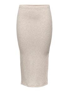 ONLY Rib midi skirt -Whitecap Gray - 15323655