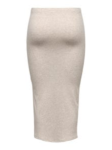 ONLY Midi nederdel i rib -Whitecap Gray - 15323655