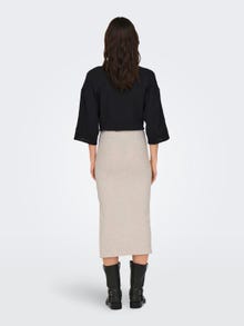 ONLY Rib midi skirt -Whitecap Gray - 15323655